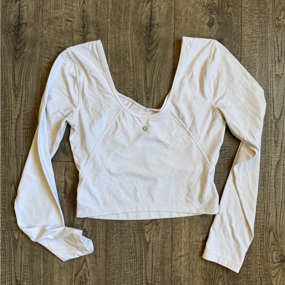 Lululemon Align Long Sleeve Shirt- White- Size 8 - Picture 5 of 6